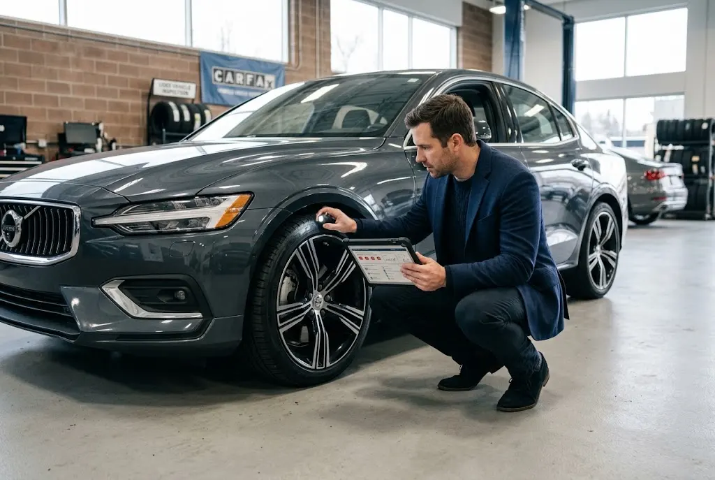 Why a Carfax USA Report Is Your Shield Against Automotive Shenanigans Used car buyer reviewing a vehicle history report before purchase