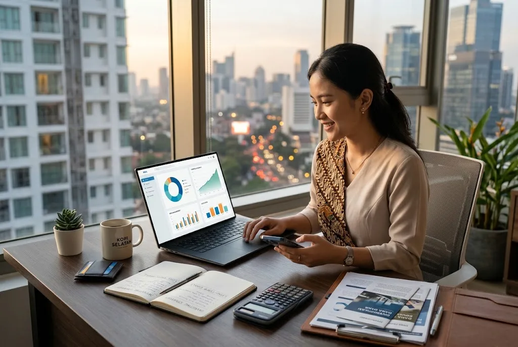 Common Mistakes New Investors Make in Indonesia (and How to Avoid Them) Beginner investor in Indonesia reviewing a diversified investment portfolio