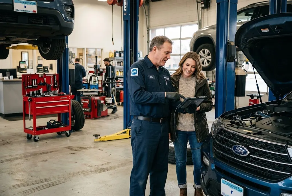 Trusted Auto Repair Eden Prairie MN: Finding Reliable Vehicle Service You Can Count On Certified auto technician inspecting a vehicle at a trusted repair shop in Eden Prairie