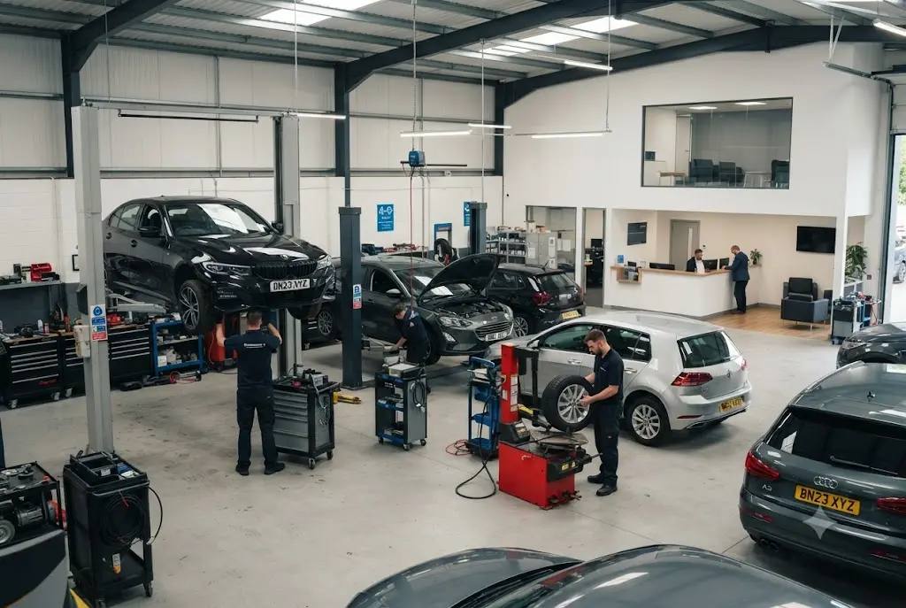 Garage networks connecting UK drivers with professional vehicle service providers